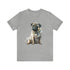 Loving Pug in Watercolor - Short Sleeve Tee Athletic Heather